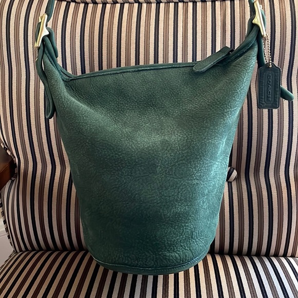 バッグ Coach Helen's Legacy Green Nubuc Duffel Coach Helen's Legacy Green Nubuc Duffel